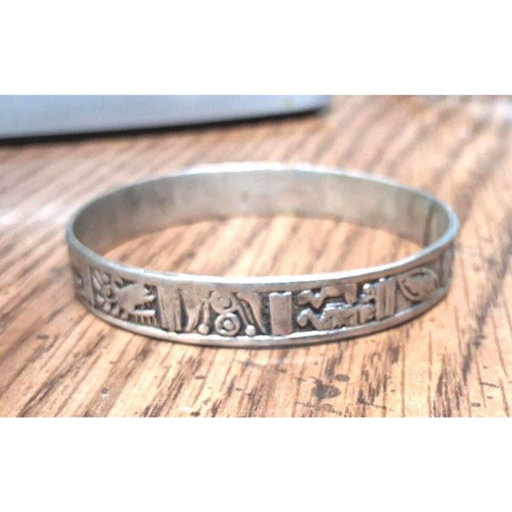 Sterling Taxco Zodiac Bracelet Vintage Mexico Bangle